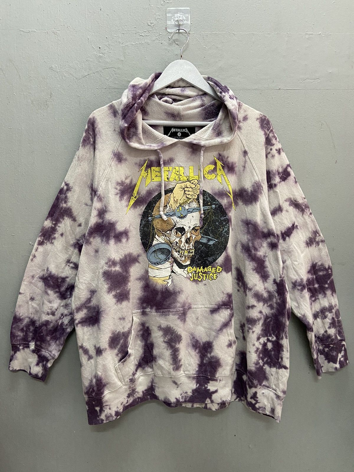 Metallica METALLICA DAMAGED JUSTICE PUSHEAD OVERSIZED HOODIE Size XL / US 12-14 / IT 48-50 - 1 Thumbnail