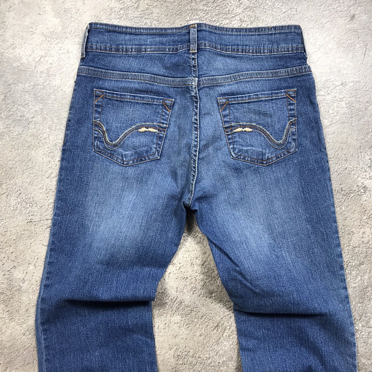 Japanese Brand vintage Faded Jeans japan distressed denim spring pants 90s Size 29" - 5 Thumbnail