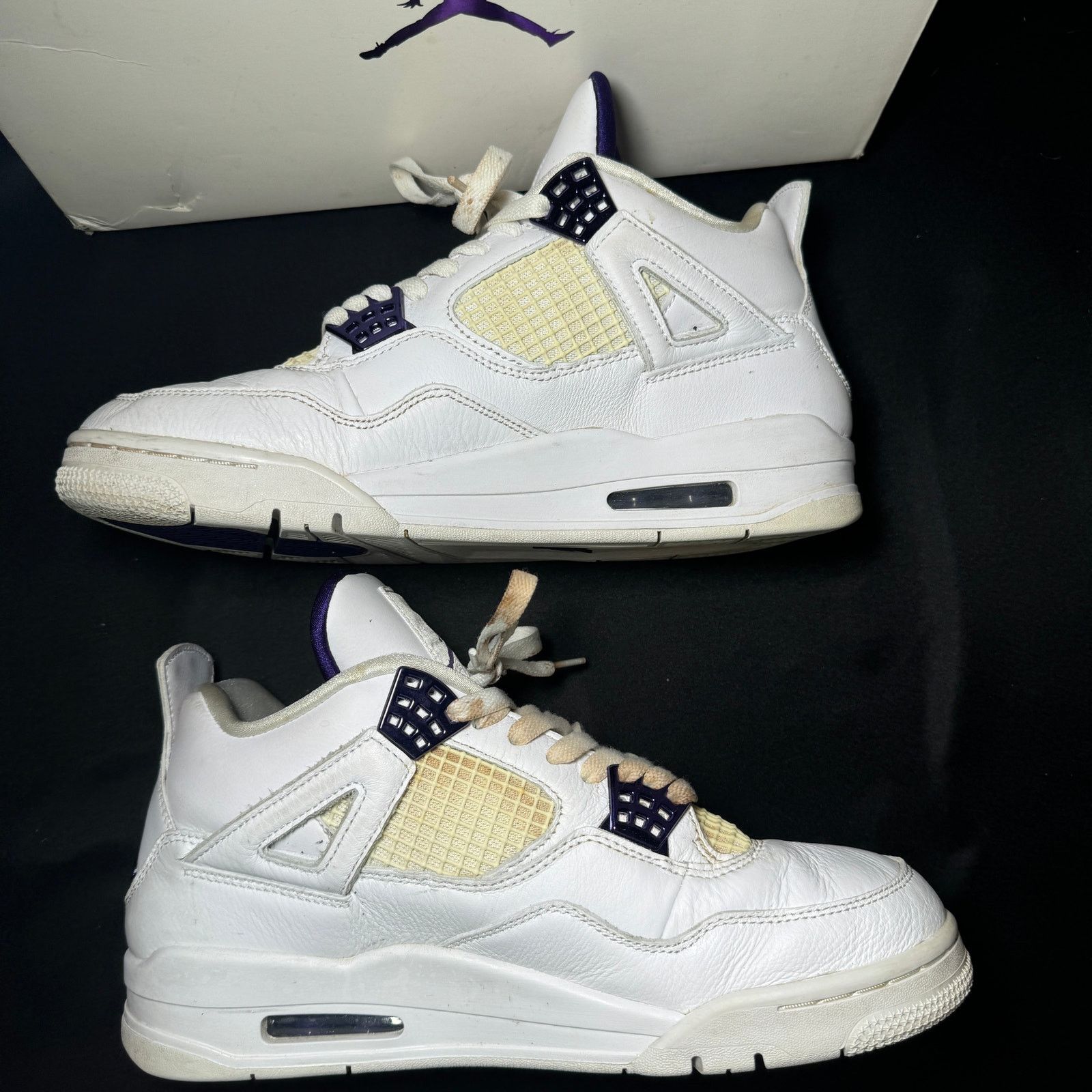 Jordan Brand × Nike Size 9 - Nike Air Jordan 4 Retro Purple Metallic Men's Shoes Size US 9 / EU 42 - 2 Thumbnail