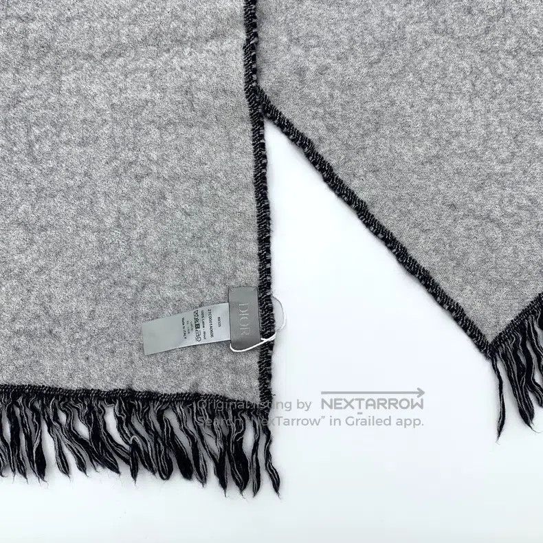 Dior Dior Dark blue CD letter embroidery wool tassel scarf Size ONE SIZE - 6 Thumbnail