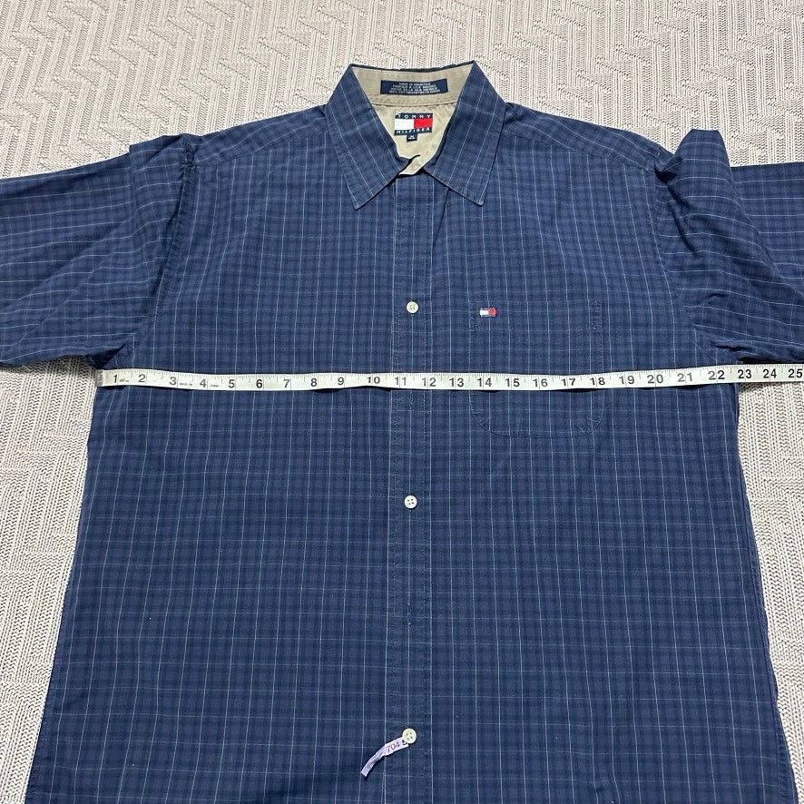 Tommy Hilfiger Vintage Tommy Hilfiger navy purple plaid button down size M Size US M / EU 48-50 / 2 - 6 Thumbnail
