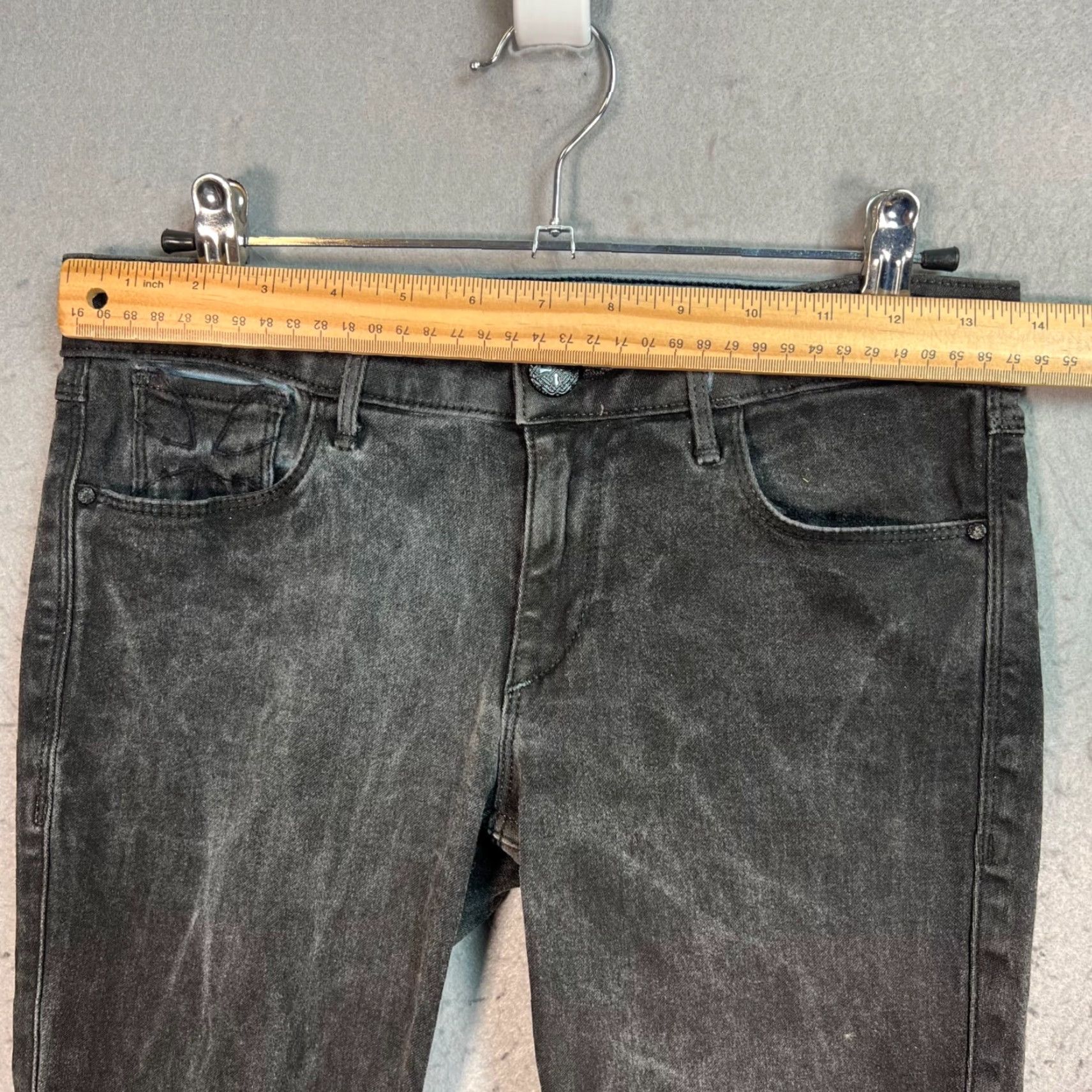 Vintage Habitual Womens Jeans 26 Black Denim Skinny Low Rise Adult Womens 26 28 Inseam 26in Cotton Blend Denim Pants Size 28" / US 6 / IT 42 - 6 Thumbnail