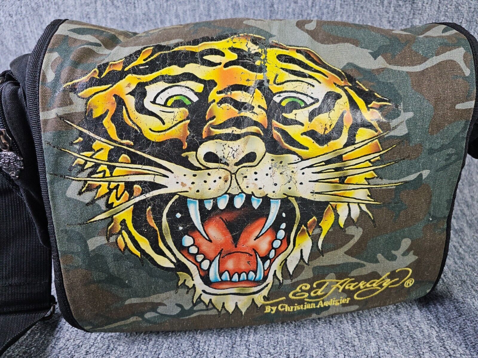 Messenger Bag Christian Audigier Bag Vintage Y2K Ed Hardy Camo