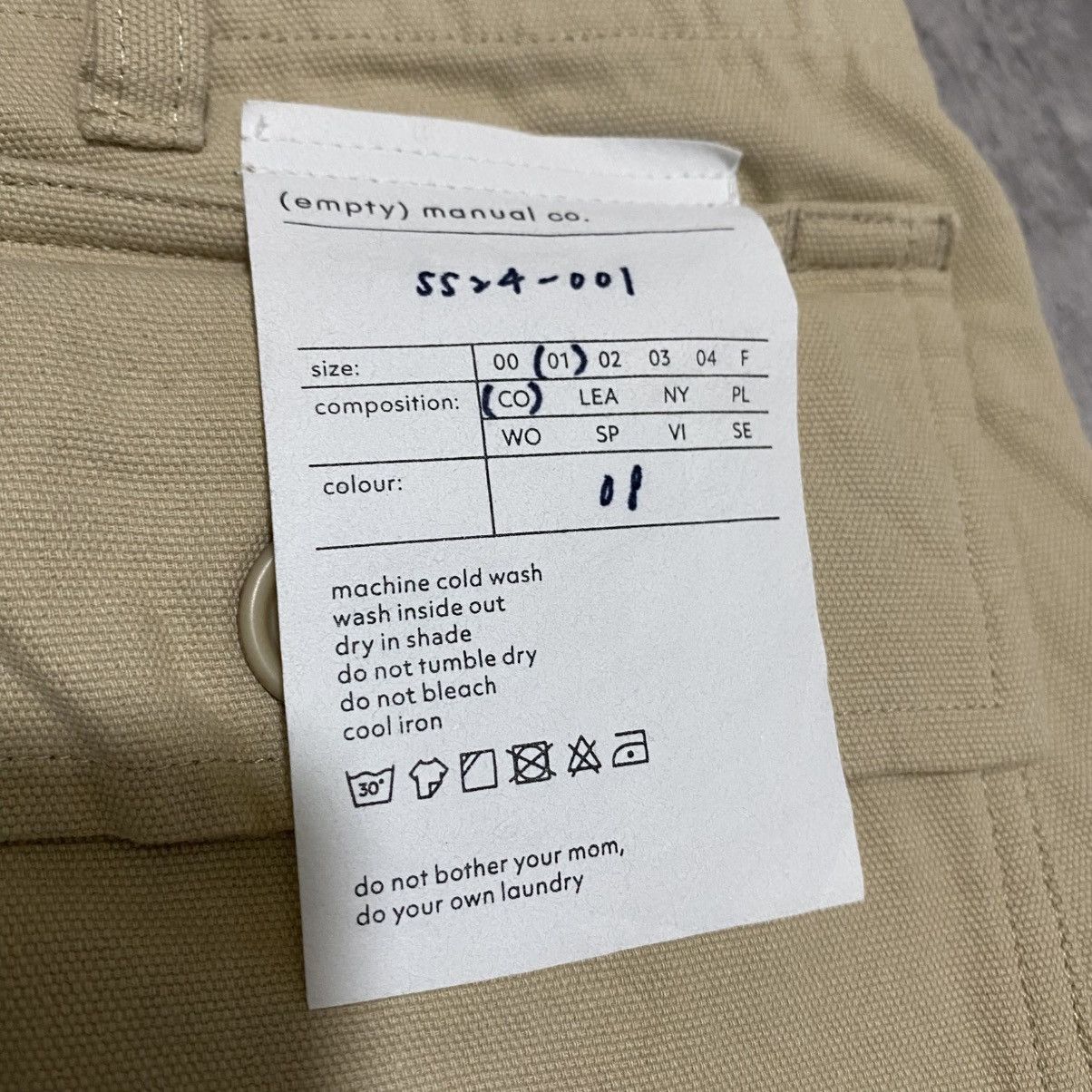 Engineered Garments SS24 (EMPTY) MANUAL CO DOUBLE CALF CANVAS PANTS Size US 33 - 4 Thumbnail