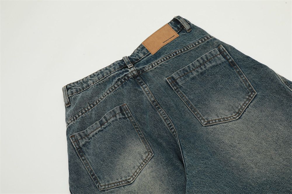 Japanese Brand × Vintage Men's American washed distressed loose scimitar jeans Size US 32 / EU 48 - 5 Thumbnail
