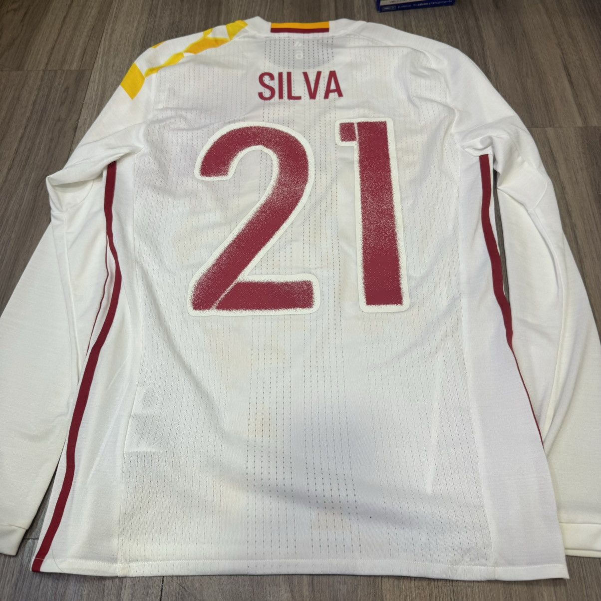Adidas Spain 16/17 match spare longsleeves away shirt #21 Silva Size US M / EU 48-50 / 2 - 2 Thumbnail