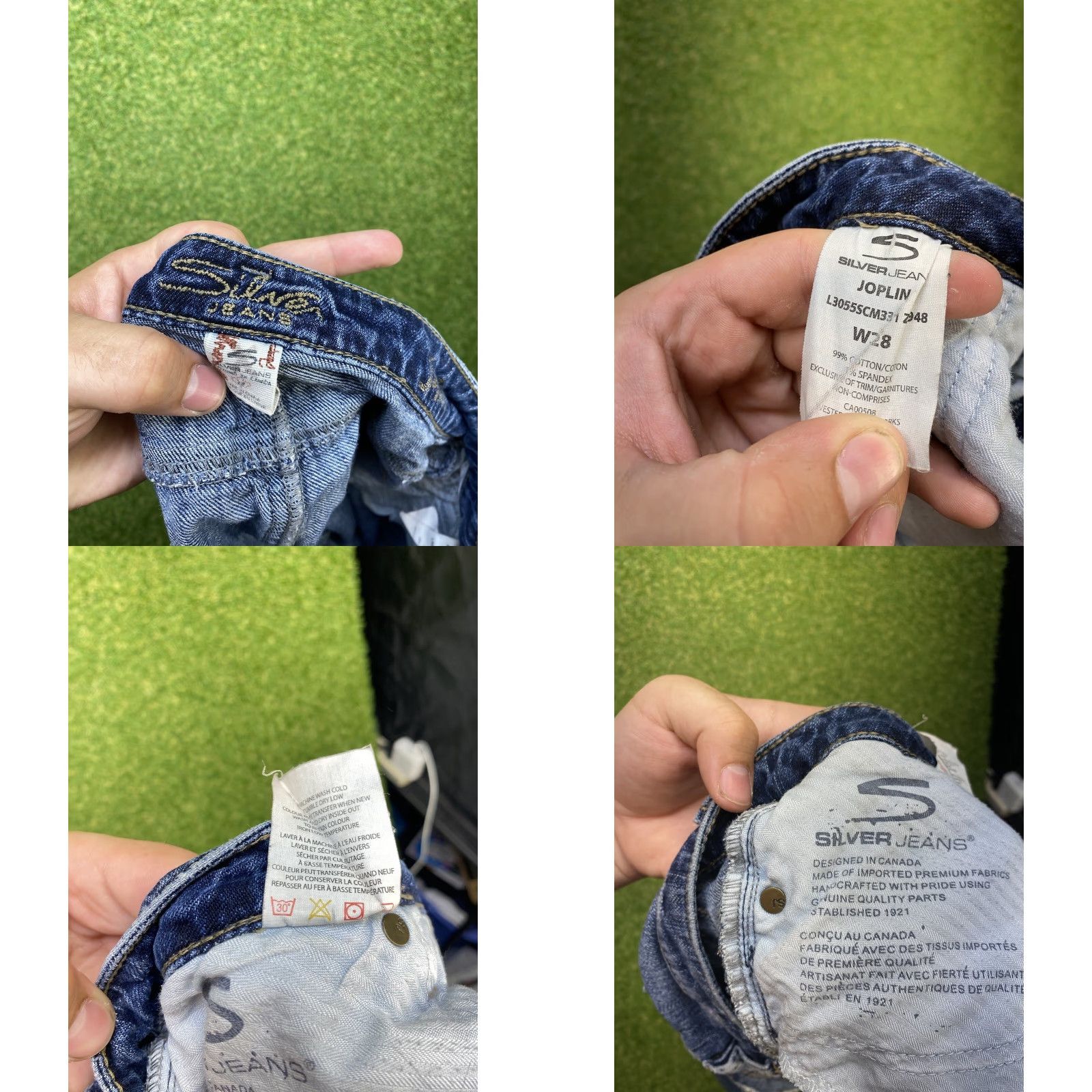 Vintage Silver Jean Skirt Womens Distressed Mini Denim Y2K Summer Joplin Size 28 Size 28" / US 6 / IT 42 - 8 Thumbnail