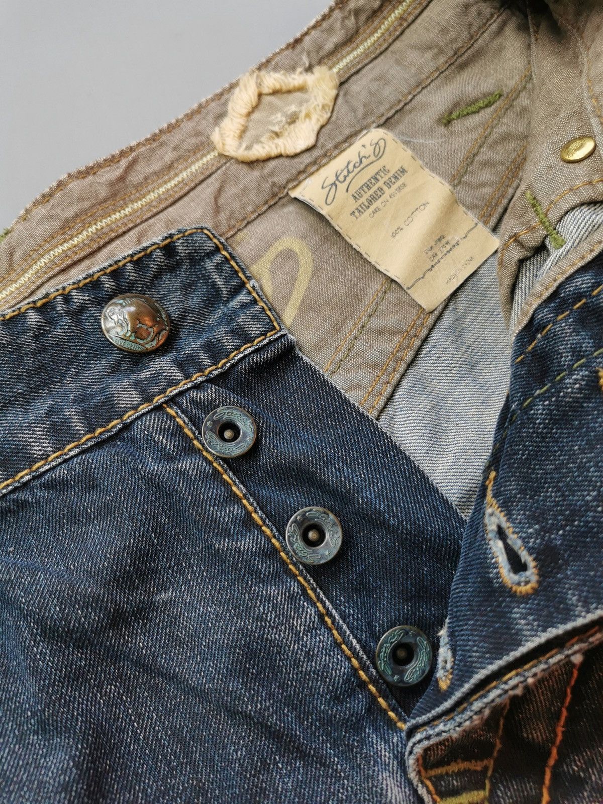 Vintage Stitchs Alabama Crow Loose Denim Jeans Size US 33 - 8 Thumbnail