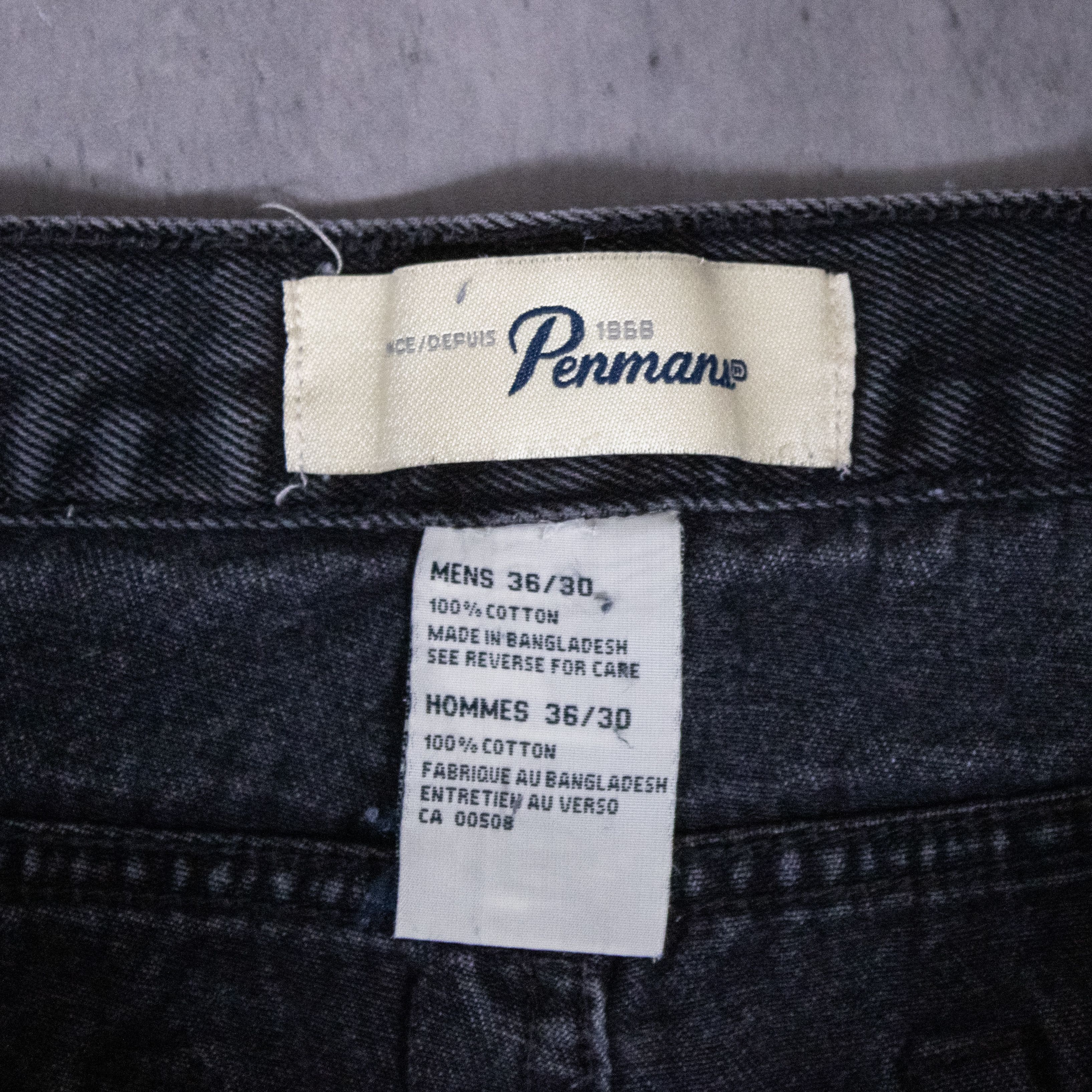 Japanese Brand Vintage 1990's Baggy Relax Fit Slim Black Denim Jeans Pant's Size US 35 - 9 Thumbnail