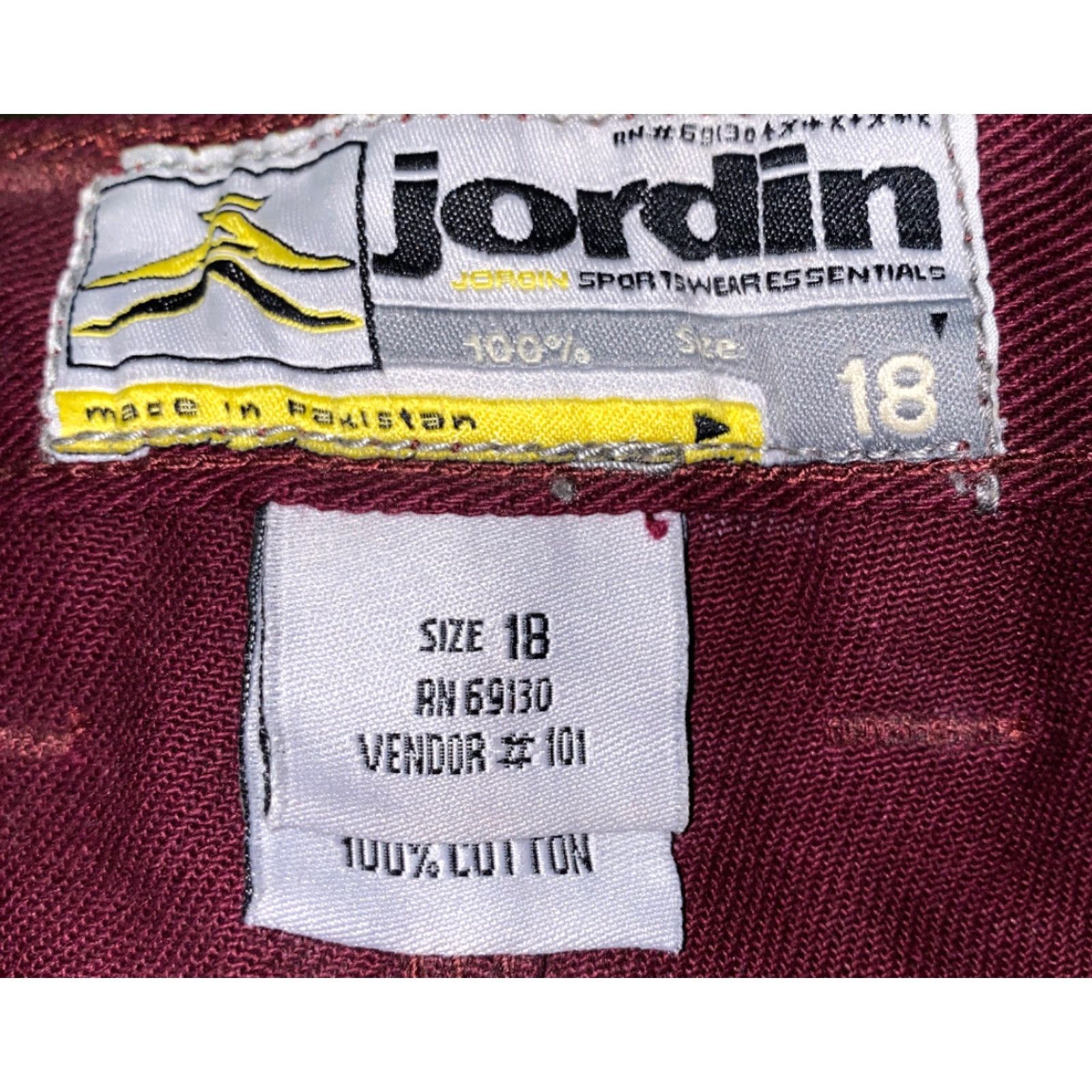 Vintage Jordin Womens Red Pants Zip Fly 100% Cotton Size 18 NEW Size 40" / US 18 - 3 Thumbnail