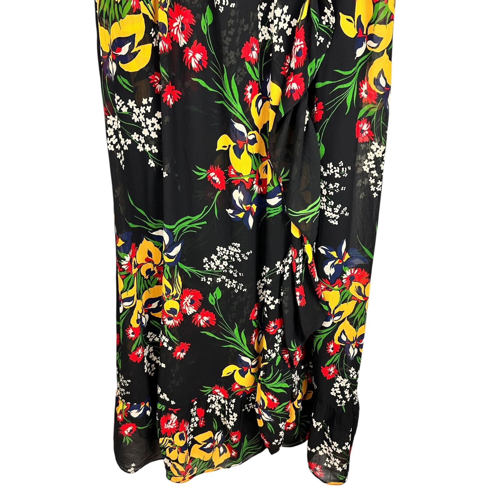 Madewell Madewell Ruffle-Strap Wrap Black SunDress in Black Orchid 12 Size XL / US 12-14 / IT 48-50 - 11 Thumbnail