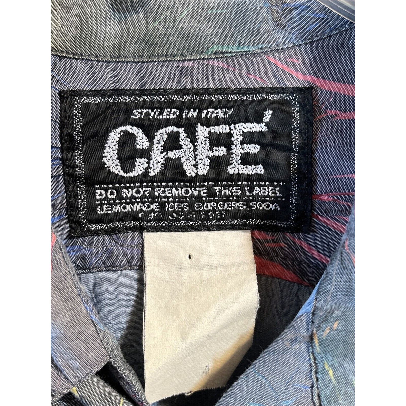 Other Vintage Cafe Italy Shirt Men’s L Gray Cotton lightweight Size US L / EU 52-54 / 3 - 3 Thumbnail