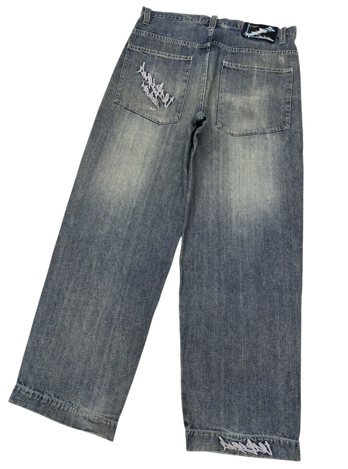 Le Grande Bleu (L.G.B.) BAGGY JEAN FOURSEASON DIRTY JEWEL SKATEBOARD DENIM JEAN Size US 36 / EU 52 - 5 Thumbnail