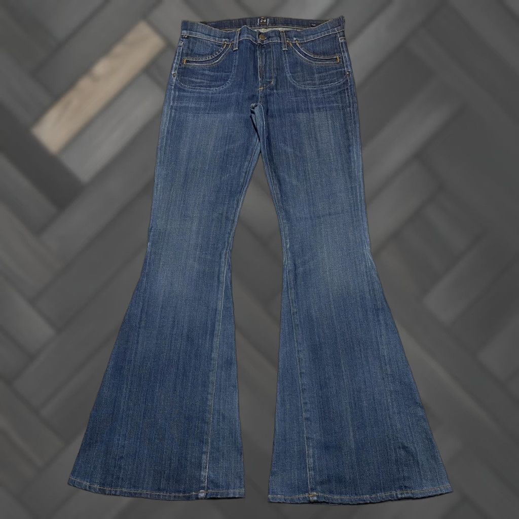 Citizens Of Humanity VINTAGE Citizens of Humanity Jeans Womens 32×34 Blue Angie Super Flare Made in USA Size 24" / US 00 / IT 34 - 1 Thumbnail