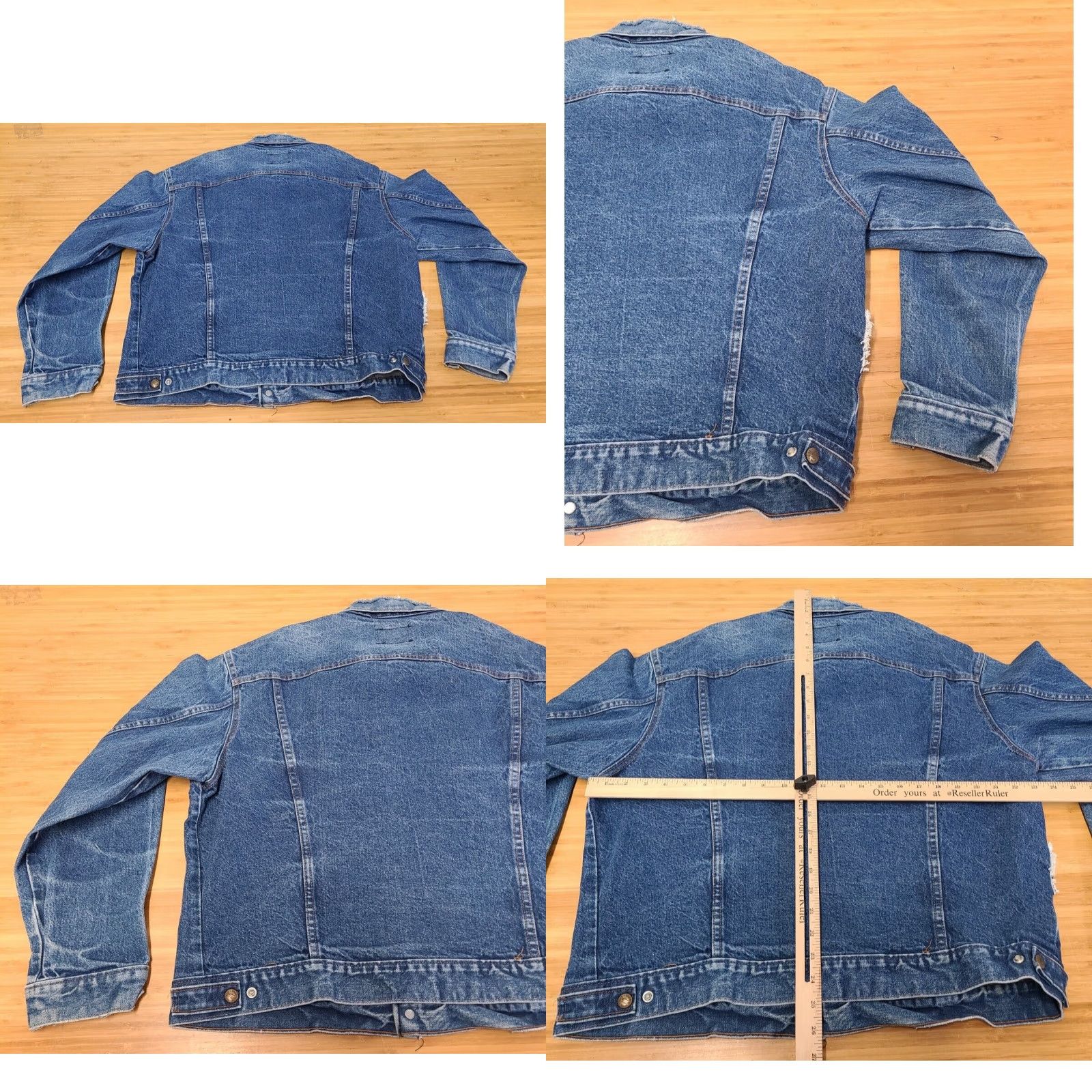 Vintage VINTAGE Saddle King Western Denim Jacket USA Made Men 46 Regular Blue Denim Jacket with Pockets Mens Size US 30 / EU 46 - 8 Thumbnail