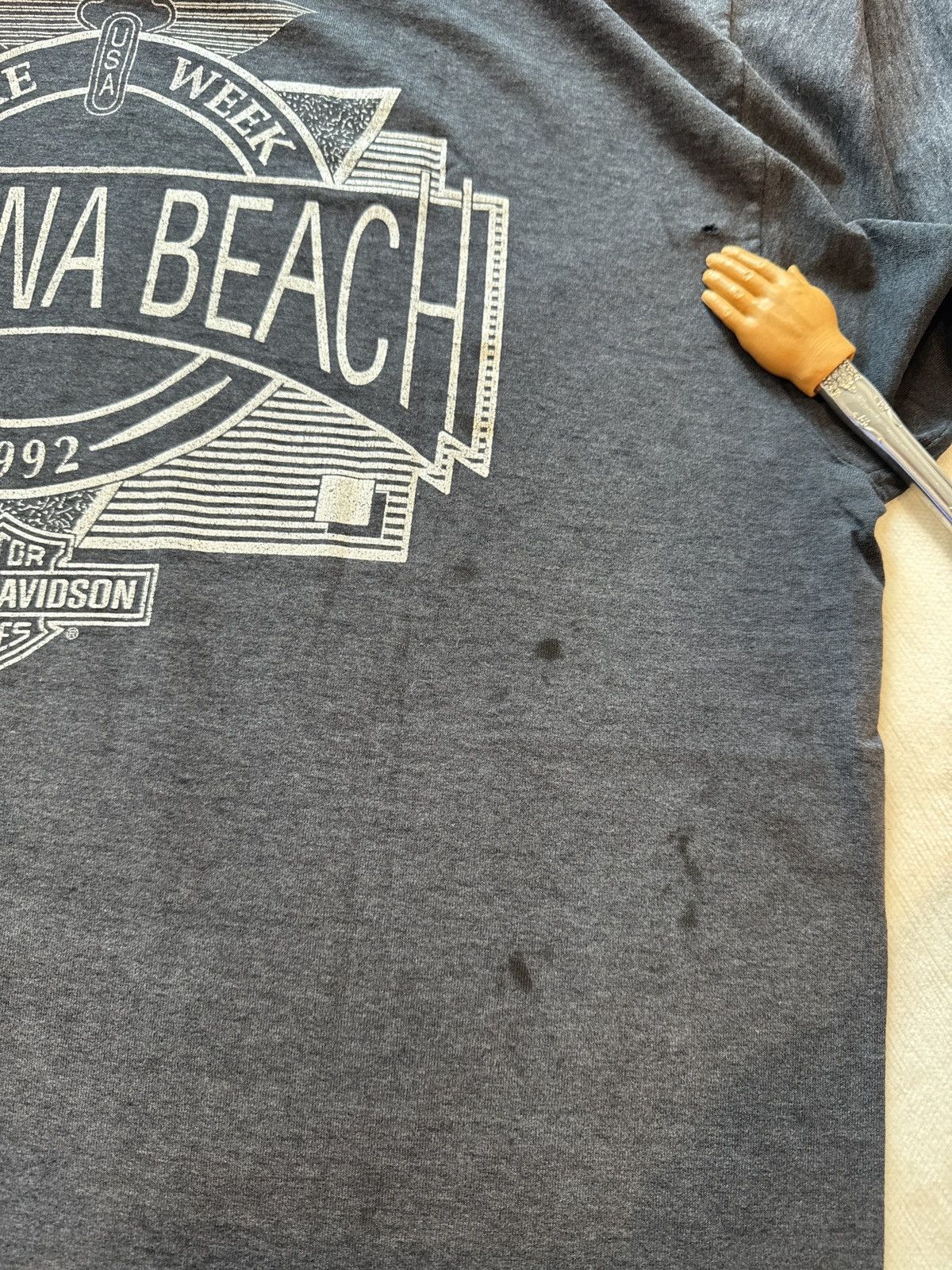 Harley Davidson × Vintage Vintage Harley Davidson Tee Bike week Daytona Beach 1992 XL Size US XL / EU 56 / 4 - 7 Thumbnail