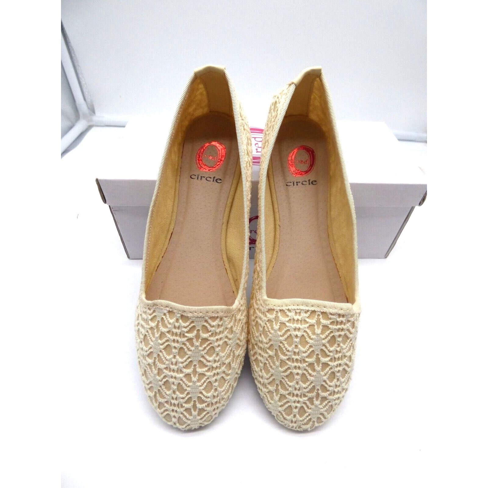Other Red Circle Women’s Jillian Fabric Flats, Beige/Cream, Size 5 Size US 5.5 / IT 35.5 - 3 Thumbnail