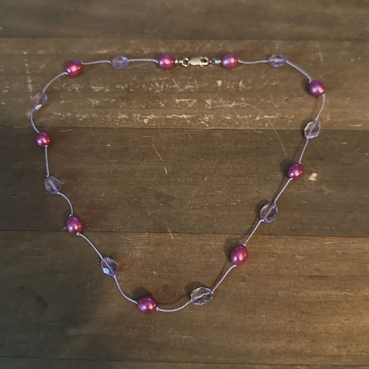 Other Pink pearl and clear crystal floating bead necklace Size ONE SIZE - 2 Thumbnail
