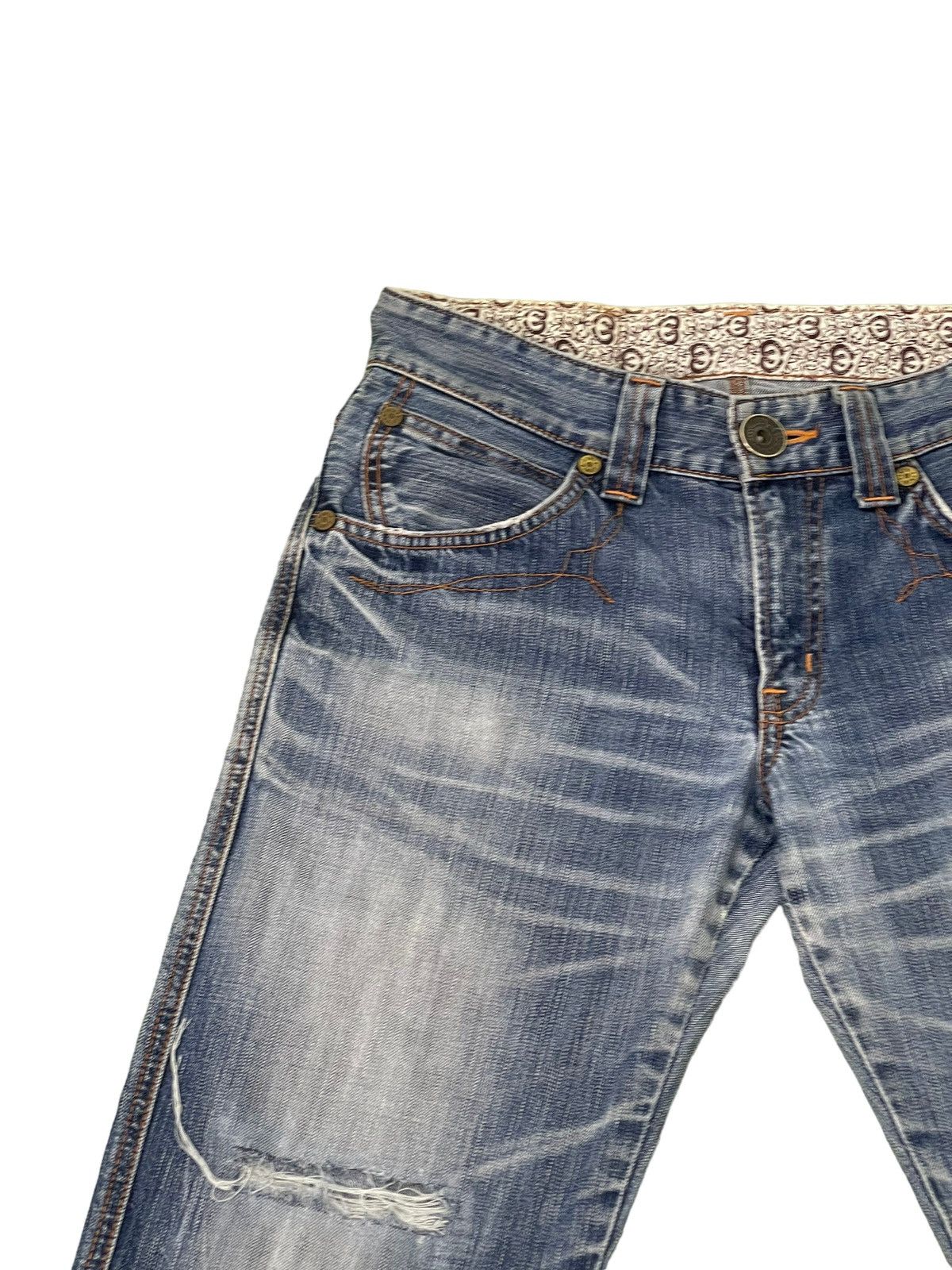 Edwin Distress Jeans Edwin Japan Faded Regular Straight 7🟦5 Size US 32 / EU 48 - 8 Thumbnail