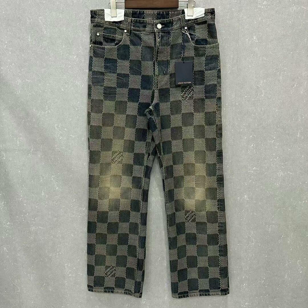 Louis Vuitton louis vuitton checkerboard denim pants size 34 Size US 34 / EU 50 - 1 Thumbnail