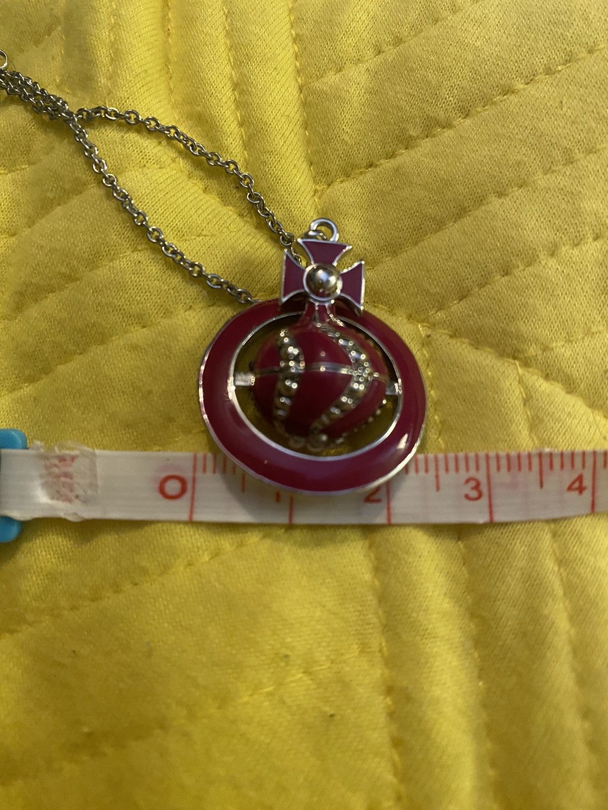 Vivienne Westwood Vivienne Westwood 3D Orb Rare pink silver Necklace Size ONE SIZE - 9 Thumbnail