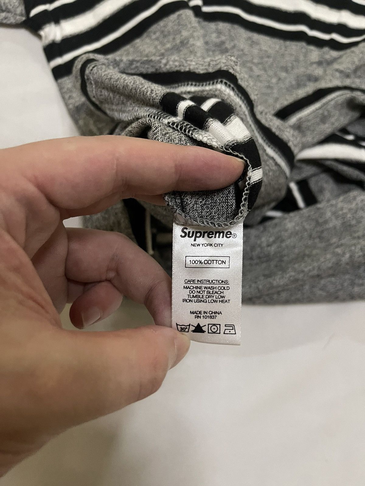 Supreme Supreme black grey stripe polo T-shirt Size US S / EU 44-46 / 1 - 5 Thumbnail