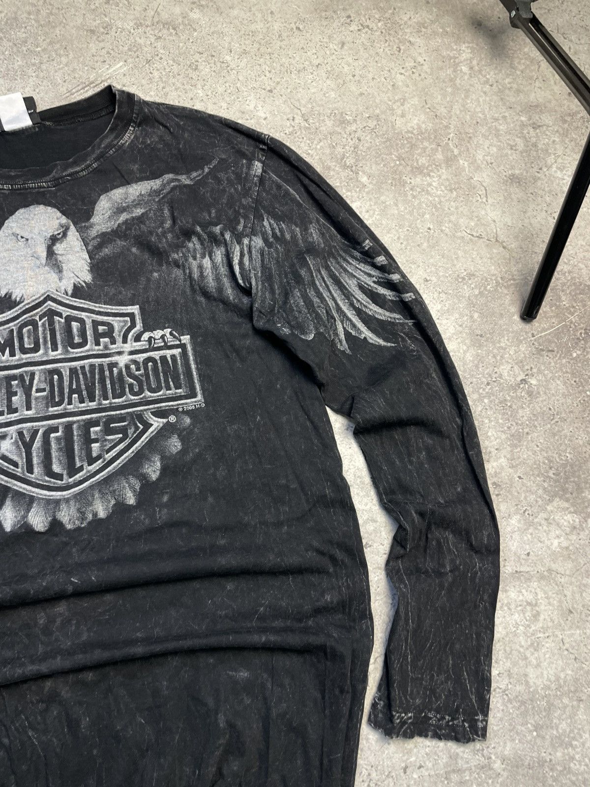 Harley Davidson Harley Davidson Acid Wash Long Sleeve Graphic Tee Eagle Size US M / EU 48-50 / 2 - 4 Thumbnail