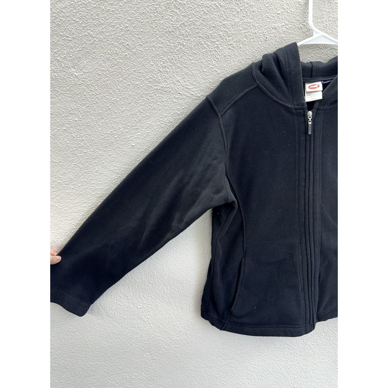 Avia Avia Jacket Womens Black Zip Up Hooded Malden Mills Polar Fleece Size Large Long Sleeve Mid-Length Front Zipper Regular Fit 80s 90s Vintage: No Size L / US 10 / IT 46 - 2 Thumbnail