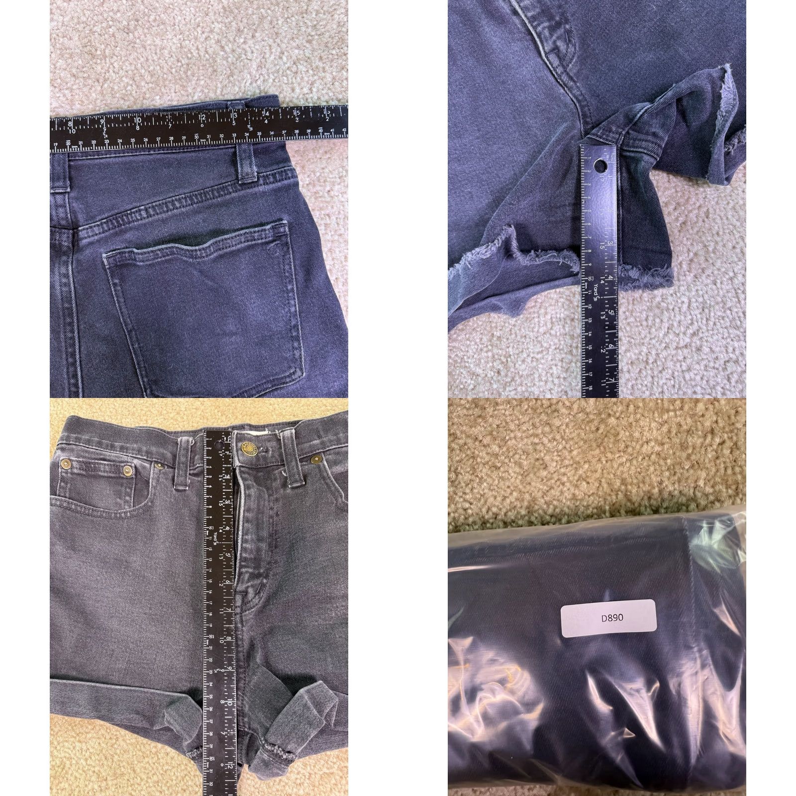 Madewell Madewell Shorts Womens Black Denim High Rise Pocket Casual Summer 28 Size 28" / US 6 / IT 42 - 8 Thumbnail
