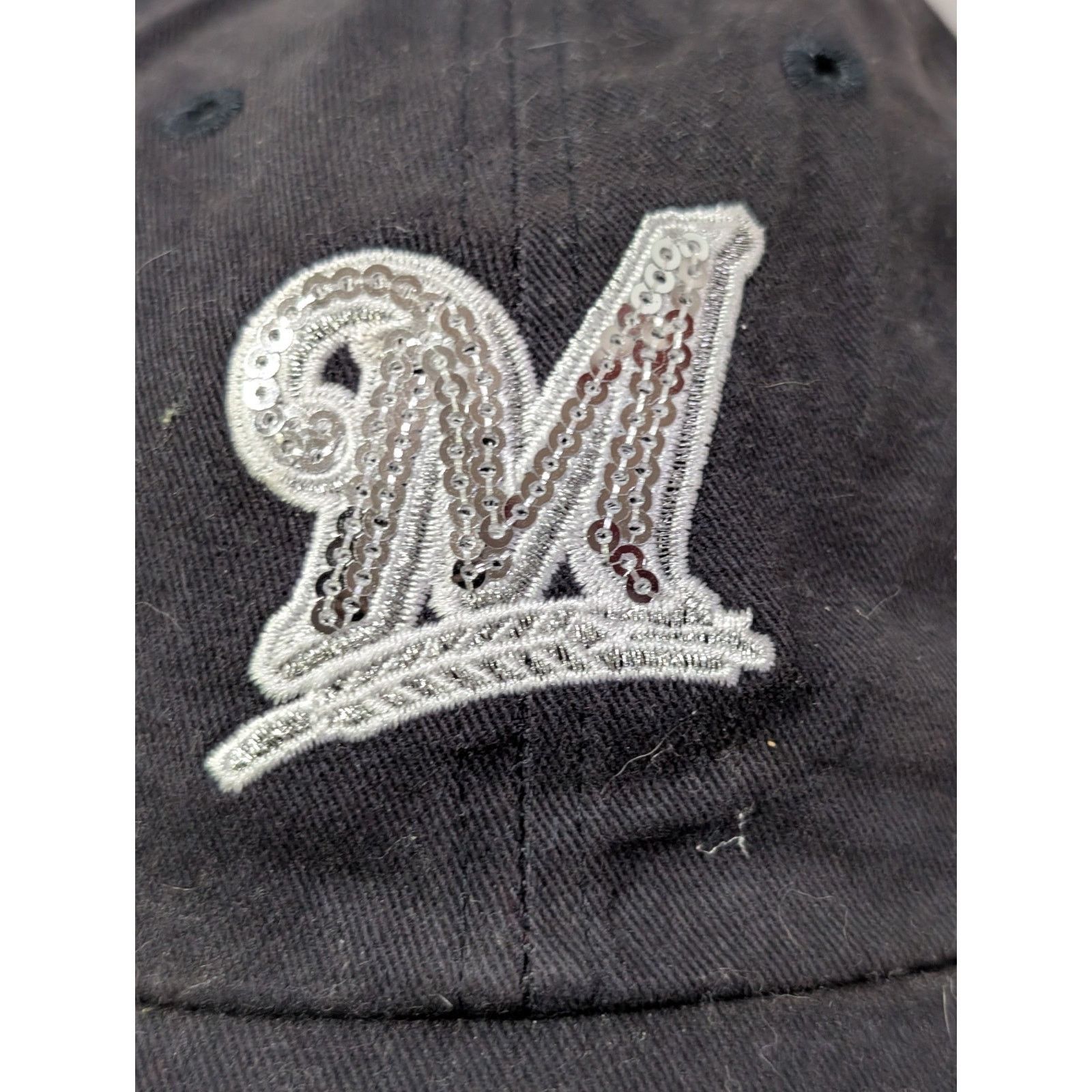 Other Milwaukee Brewers Womens Silver Sequin Baseball Cap Hat Size ONE SIZE - 2 Thumbnail