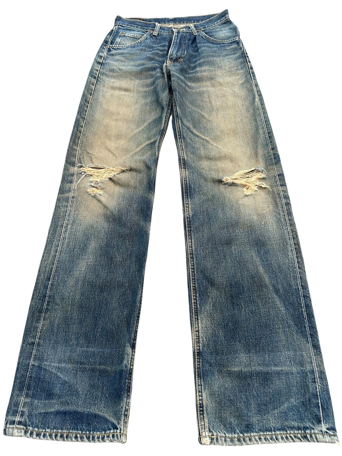 Kapital × Lee × Vintage Vintage Lee Selvedge Rusty Distressed Denim Jeans Mudwash Size US 28 / EU 44 - 3 Thumbnail