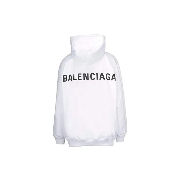 Balenciaga Balenciaga White Hoodie with Back Logo Size US S / EU 44-46 / 1 - 1 Thumbnail
