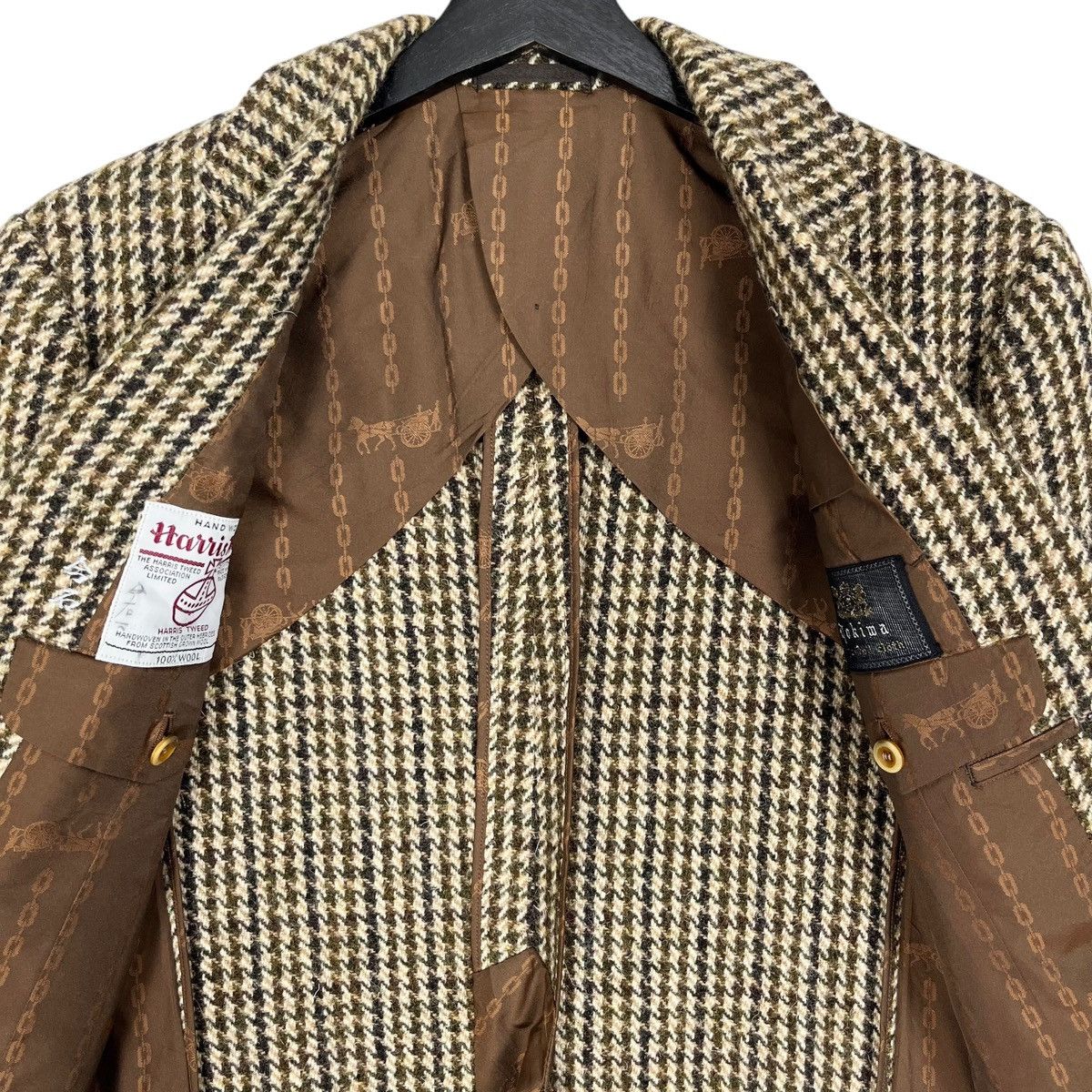 Harris Tweed × Vintage Vintage Harris Tweed Hand Woven Wool Blazer Jacket Size US M / EU 48-50 / 2 - 7 Thumbnail