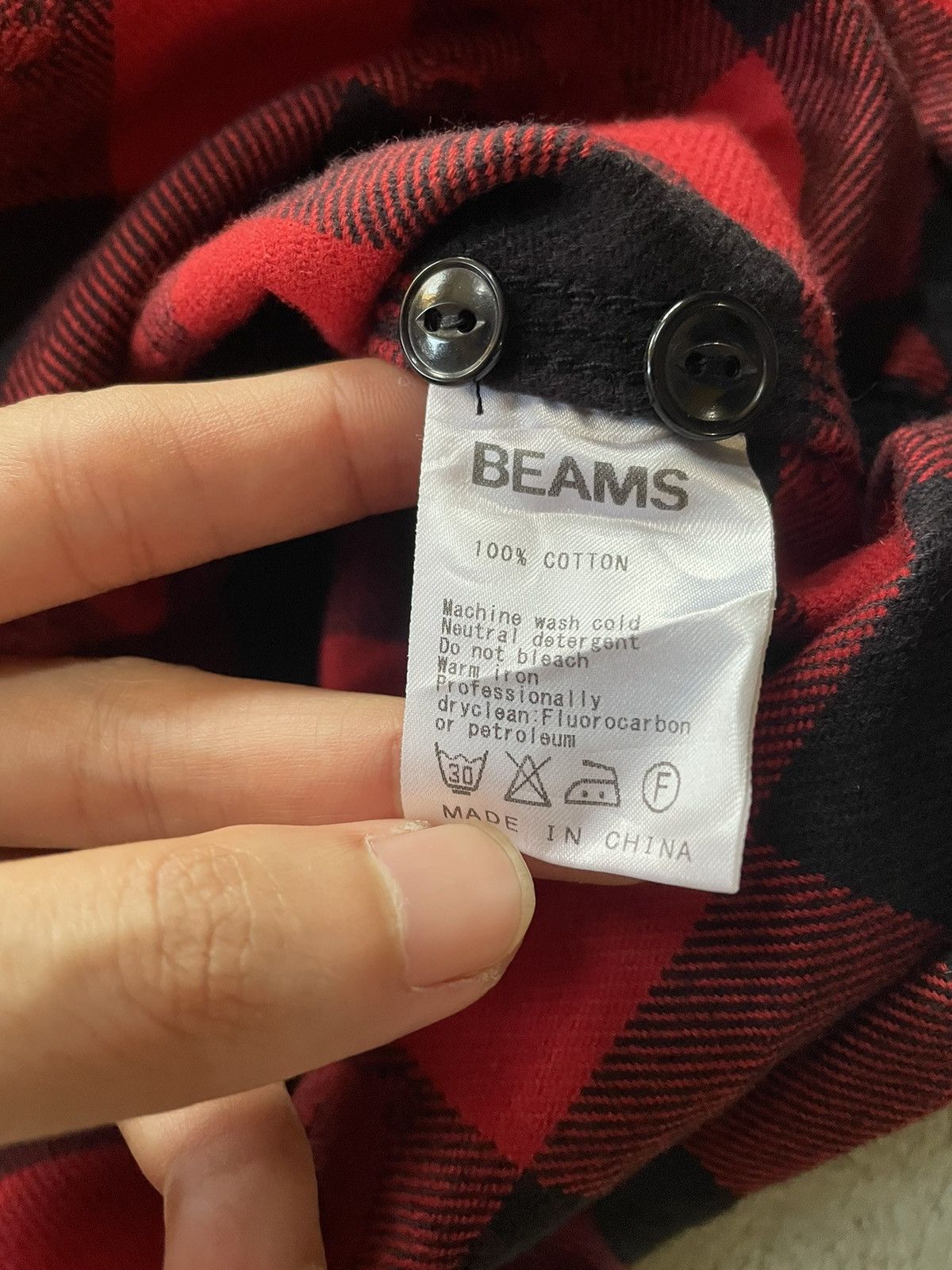 Beams Plus Beams Hard Cotton Red Tartan Deer Design Size US L / EU 52-54 / 3 - 9 Thumbnail