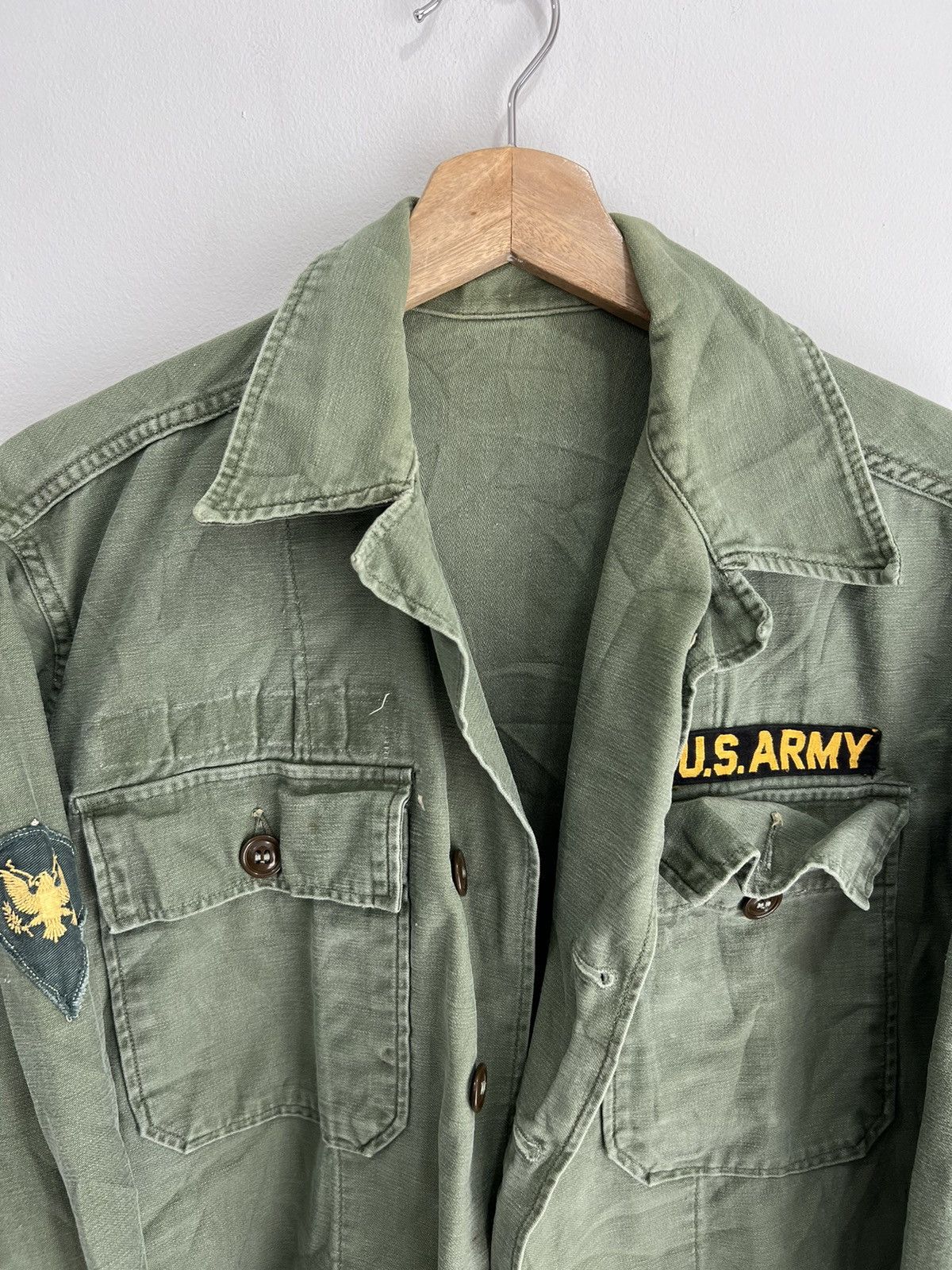 Vintage Vinage Army Button Up Shirt War fatigue sateen Size US M / EU 48-50 / 2 - 3 Thumbnail