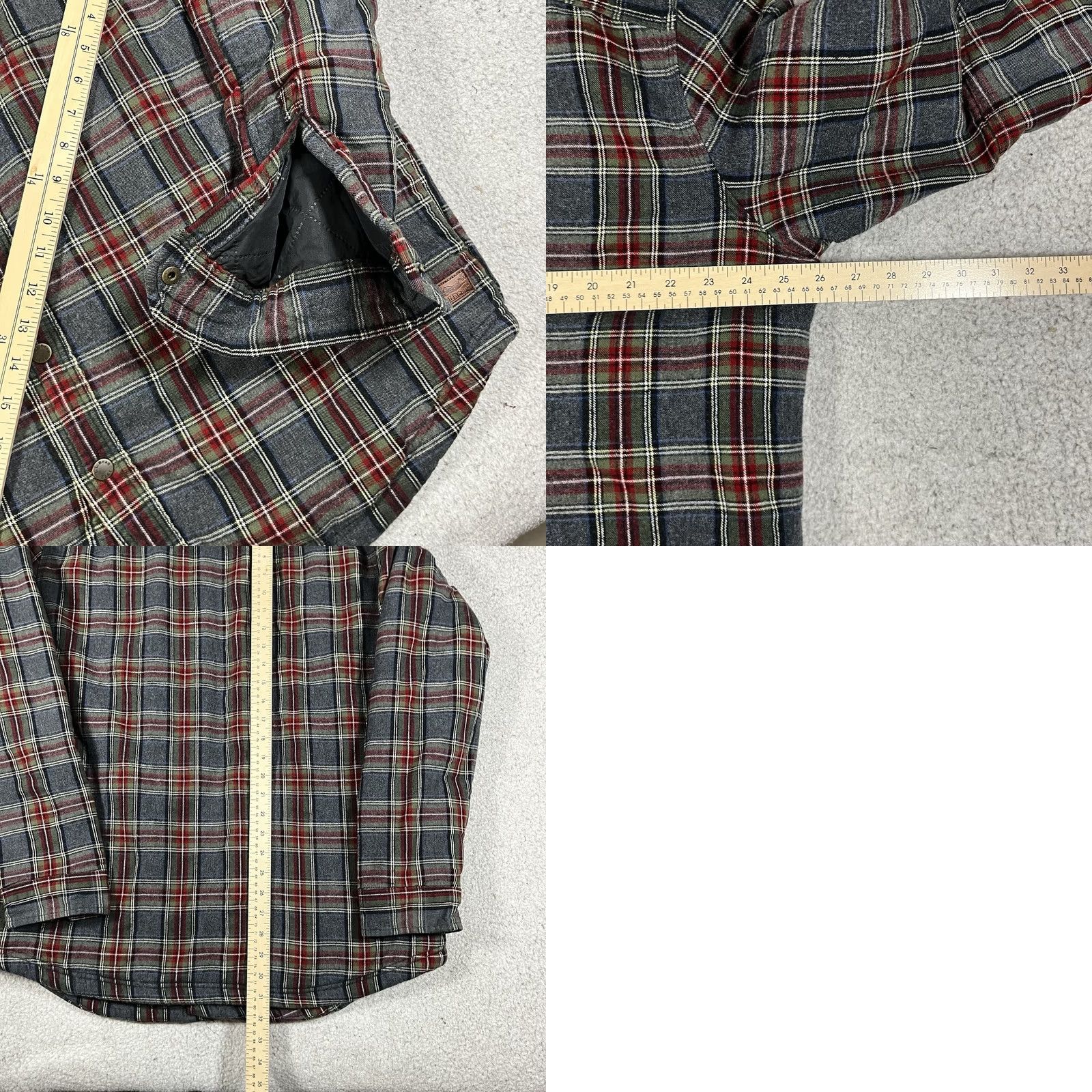 Vintage LL Bean Shirt Mens L Plaid Heavy Sherpa Fleece Lined Shacket Flannel Pockets Size US L / EU 52-54 / 3 - 10 Thumbnail