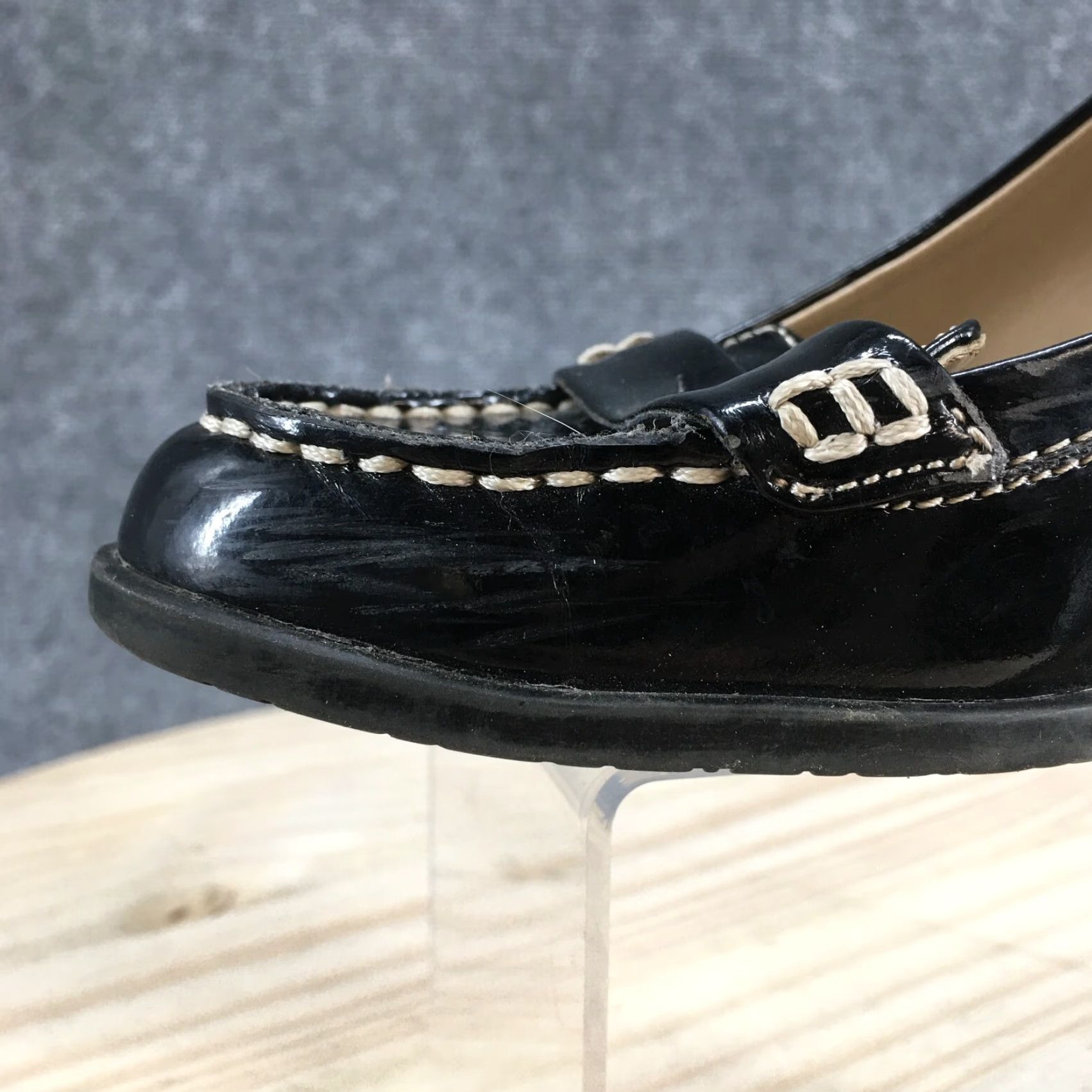 Vintage Bandolino Shoes Womens 7.5 M Dress Pump High Heels Slip On Black Faux Leather - Pump, Bandolino, Shoes, Womens, 7.5 M, Black, Faux Leather, High Heel Size M / US 6-8 / IT 42-44 - 3 Thumbnail