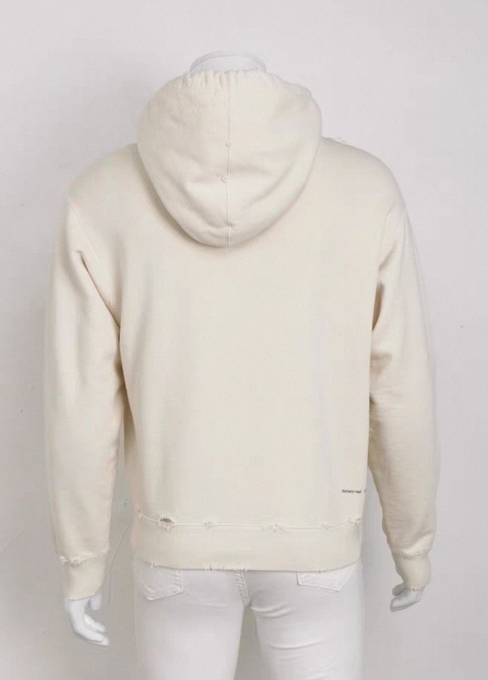 Gucci Cream Cotton 'thank' Print Distressed Hoodie XS. Size US XS / EU 42 / 0 - 6 Thumbnail