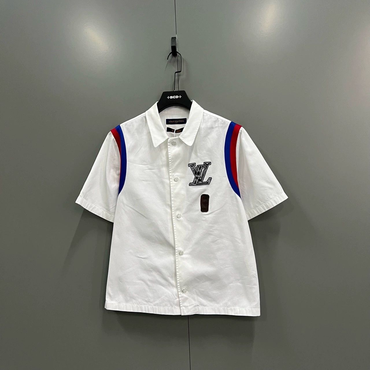 louis vuitton nba logo short sleeve shirt