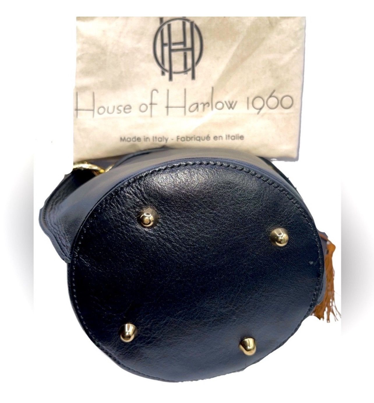 House of Harlow NWT House of Harlow Rare Black Leather Bucket Crossbody Bag Size ONE SIZE - 9 Thumbnail