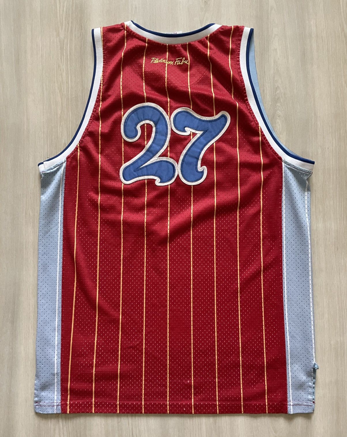 Fubu Vintage Harlem Globetrotters 75th Ann. Platinum Fubu #27 XL Size US XL / EU 56 / 4 - 6 Thumbnail