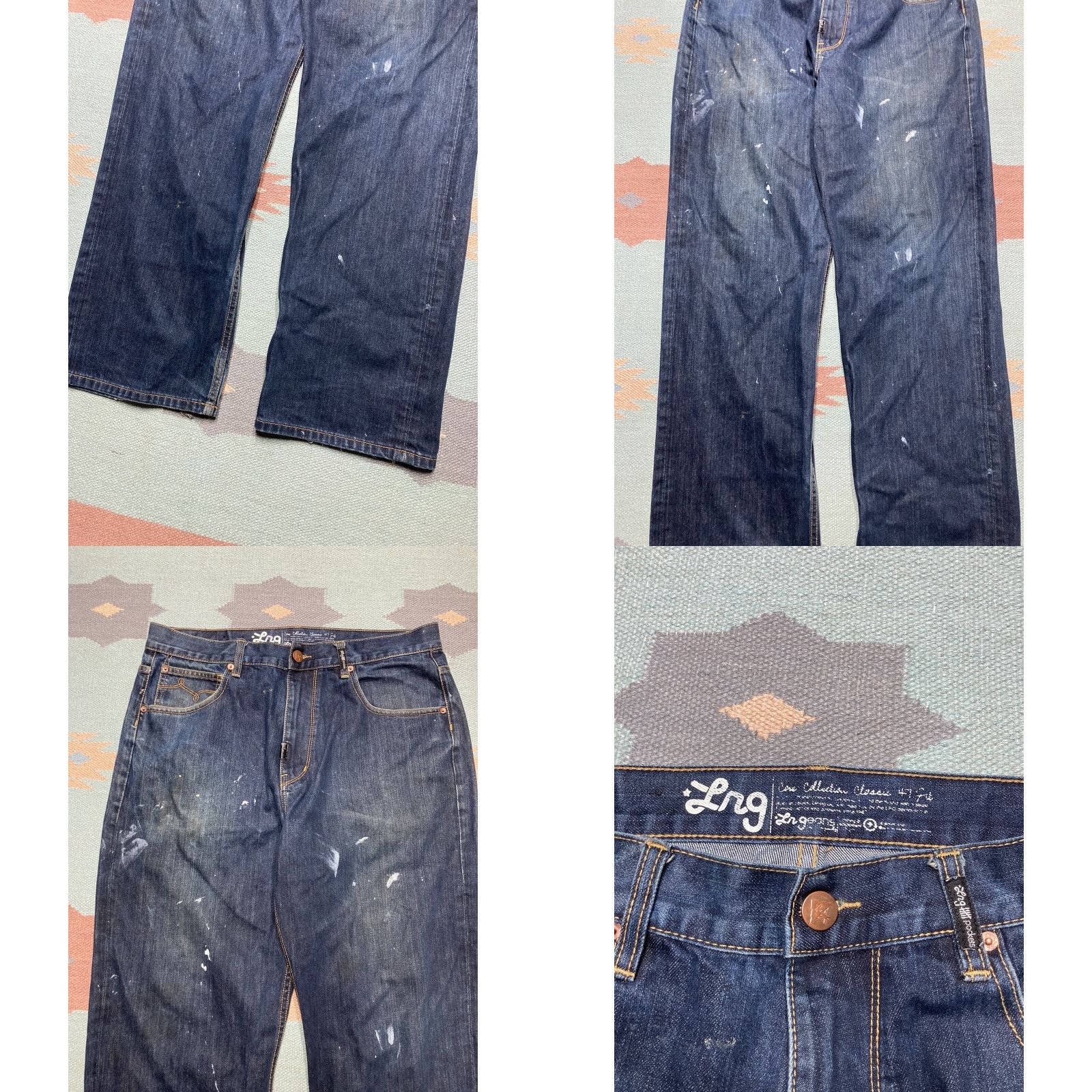 Vintage VINTAGE LRG Jeans Wide-Leg Embroidered Baggy 36x33 Men Union Lifted Research Group Skater Blue Size US 36 / EU 52 - 8 Thumbnail