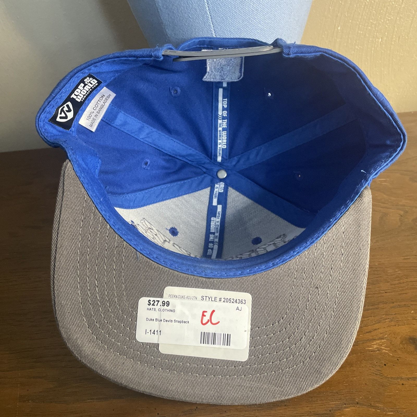 Top Of The World Duke Blue Devils Top Of The World Snapback Hat Black Blue Size ONE SIZE - 6 Thumbnail