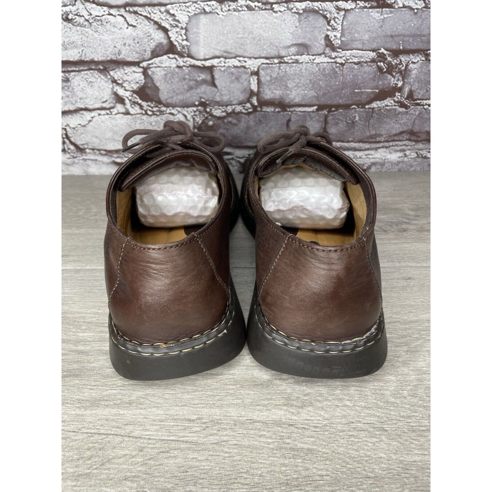 Born Born Handcrafted Brown Leather Oxfords Lace Up Casual Shoes Size US 12 / EU 45 - 3 Thumbnail
