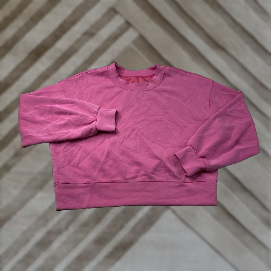 Lululemon Oversized Crew Sweatshirt Womens Size 4 Pink Blossom Softstreme Pullover