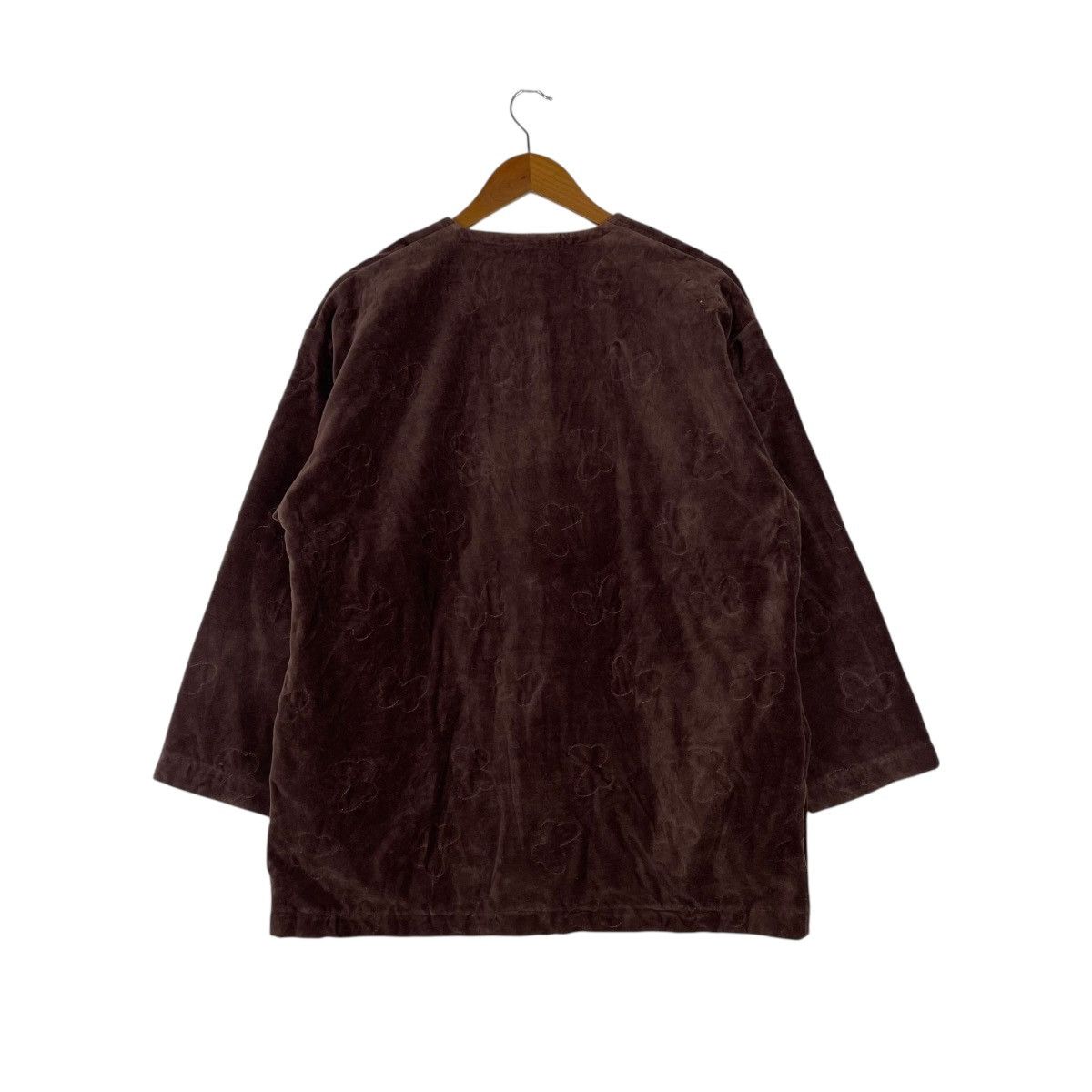 Hanae Mori × Vintage Vintage Hanae Mori Fleece Cardigan Jacket Size US XL / EU 56 / 4 - 4 Thumbnail