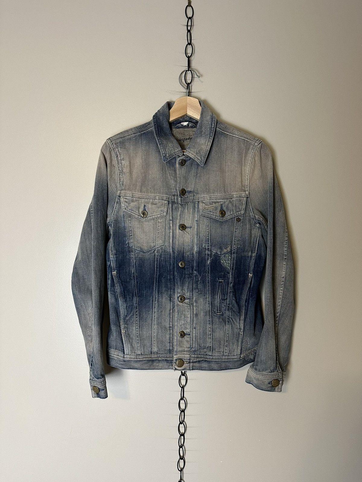 Diesel × Vintage Vintage Diesel Repaired Denim Jacket Small Size S / US 4 / IT 40 - 1 Thumbnail