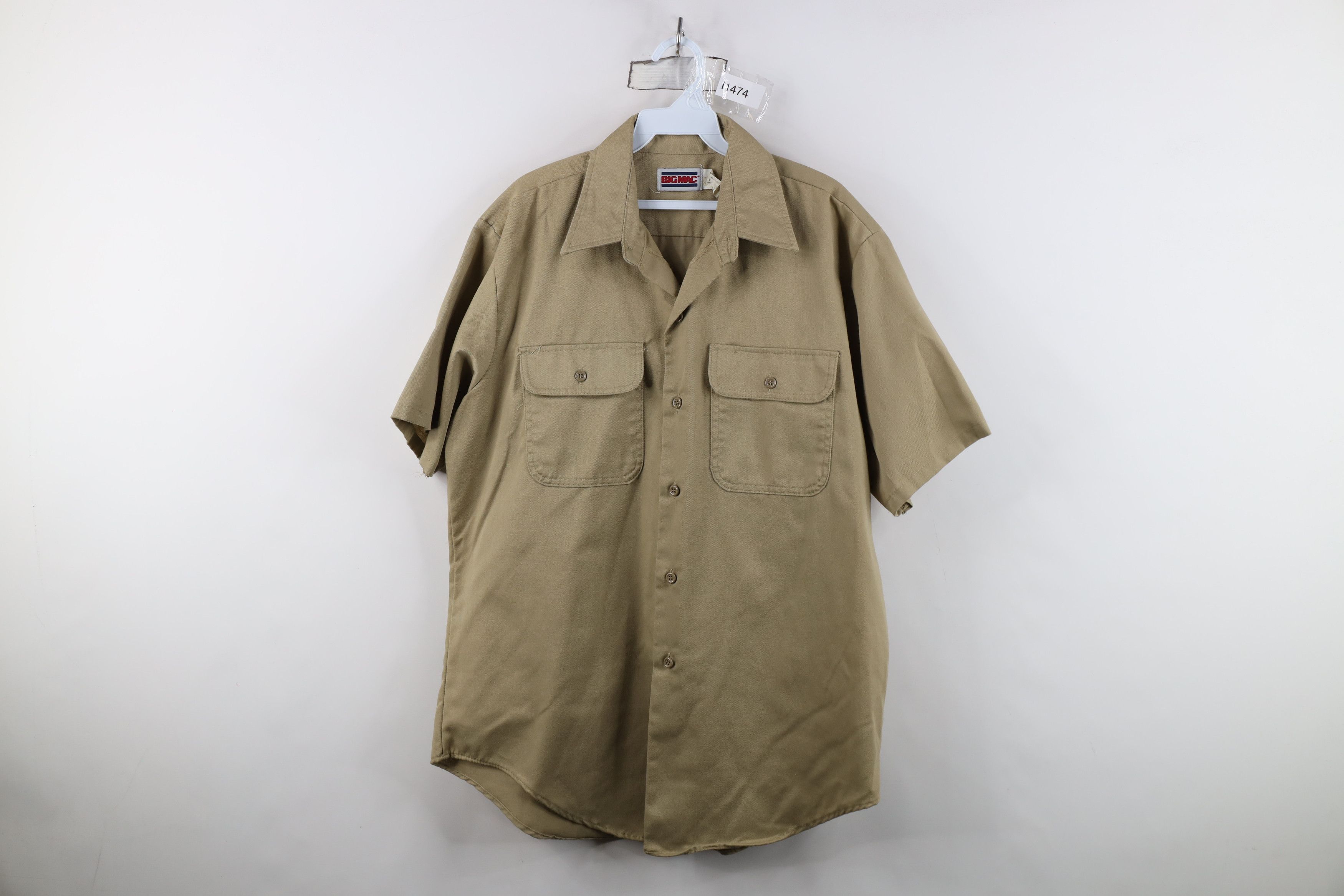 Vintage 70s Big Mac Short Sleeve Collared Button Shirt USA