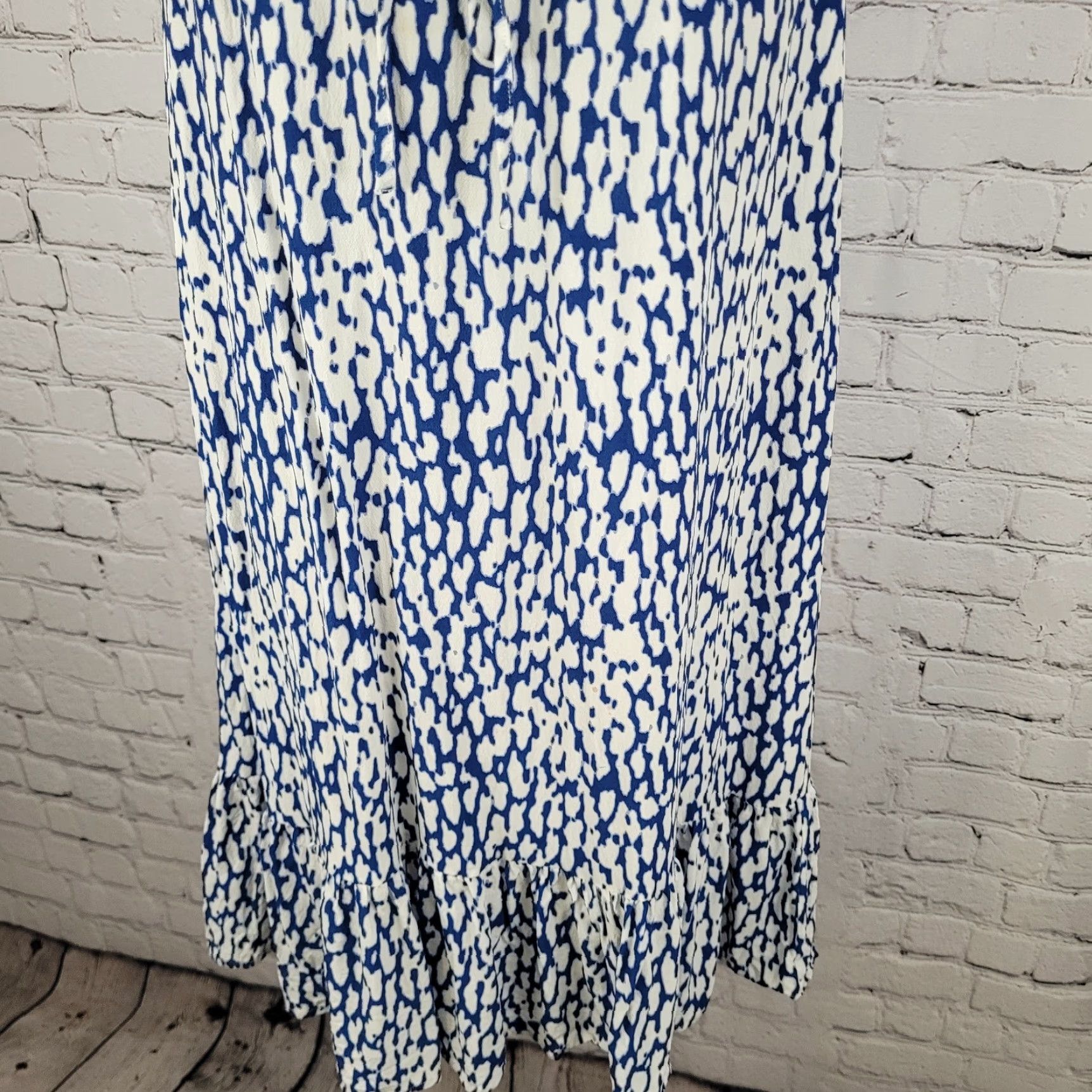 Rails Rails Kiki Blue Cobalt Leopard Print Short Sleeve Dress Small Womens Size 28" / US 6 / IT 42 - 7 Thumbnail