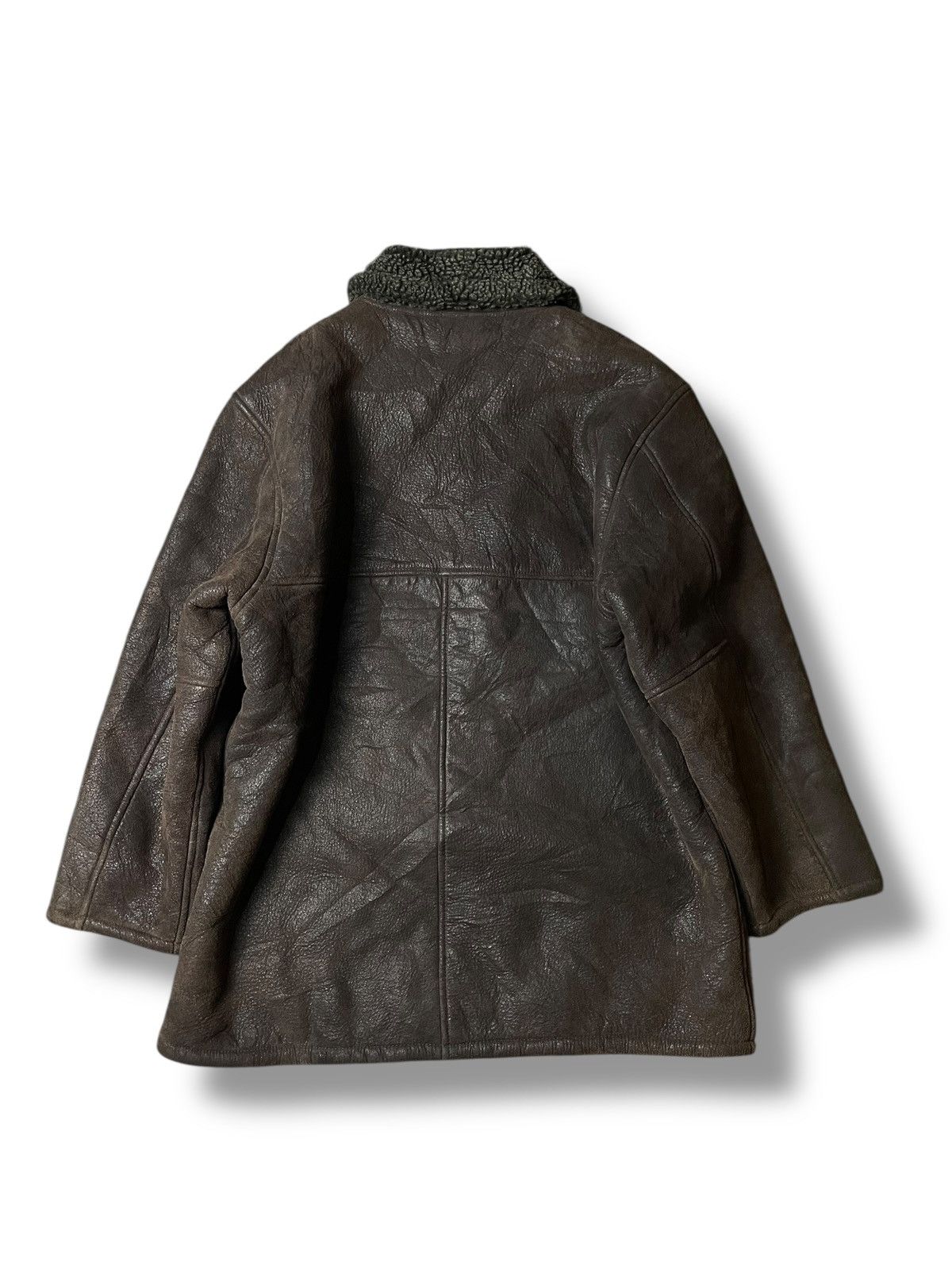Japanese Brand × Vintage LONLO Brand Double Pocket Shearling Leather Coat (112) Size US L / EU 52-54 / 3 - 7 Thumbnail